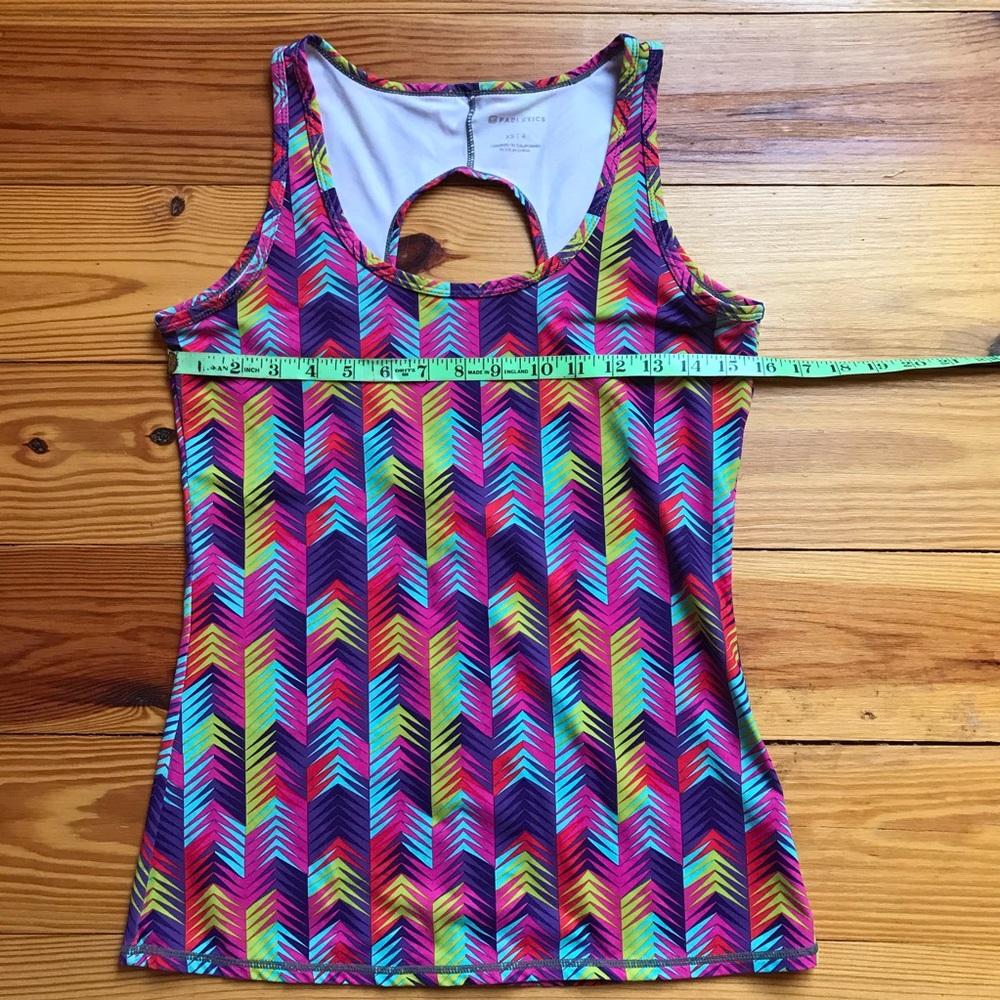 Fabletics Multi-Color Chevron Open Back Tank Top,… - image 6